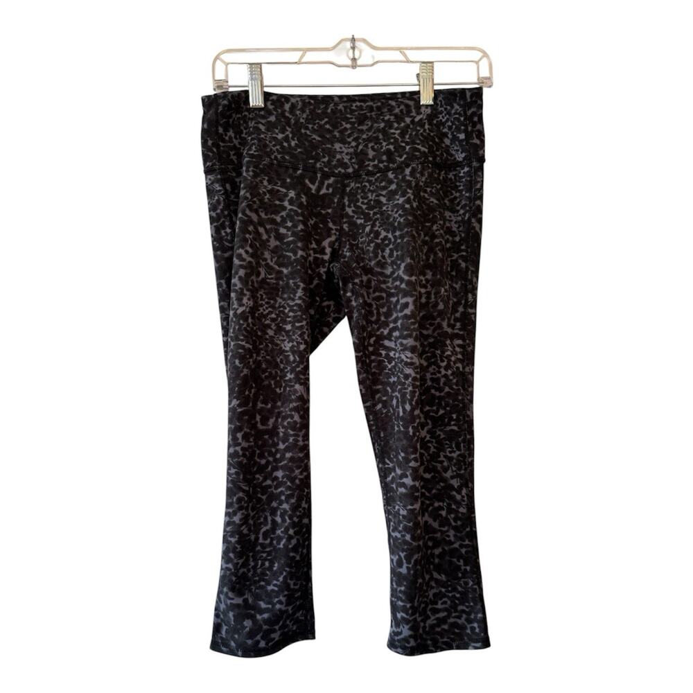 Athleta Pants Womens Small Black Leopard Leggings Athletic Gym Ladies 28x20